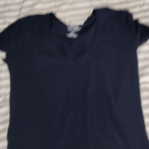 Banana Republic Deep Blue V-Neck Tee